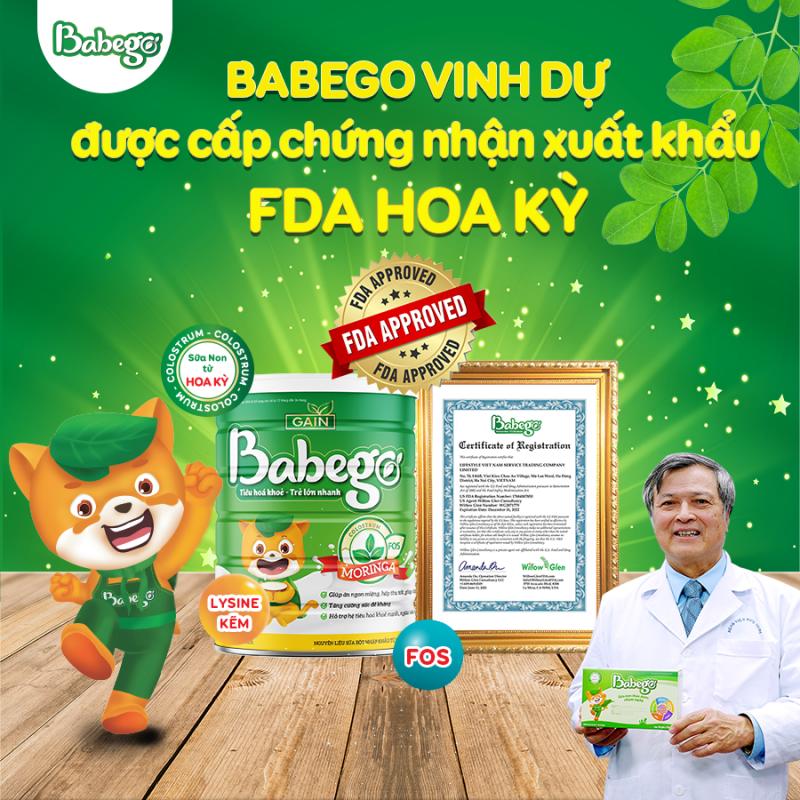 Babego – giúp ăn ngon, tăng   tiếp thu , cải thiện tiêu hoá,  đề phòng  táo bón, lớn  nhanh