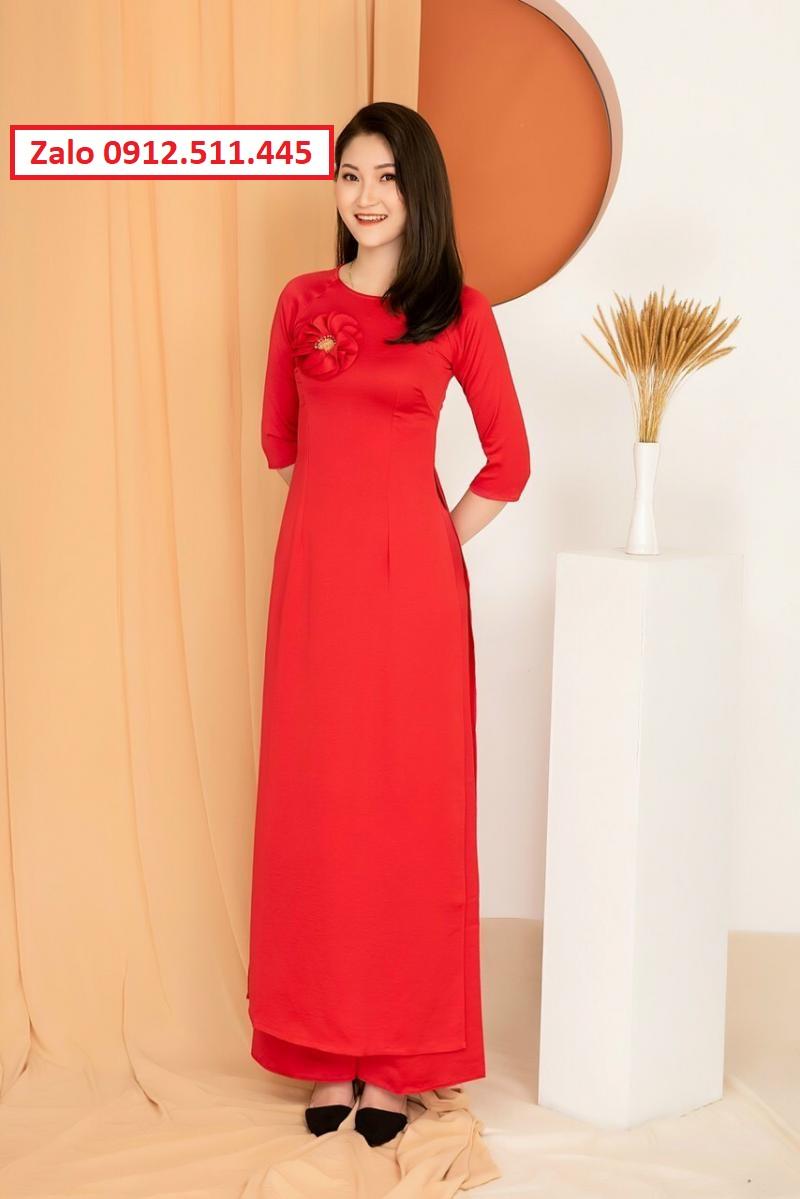 Những thiết kế áo dài truyền thống màu đỏ đẹp, sang trọng dành cho các dịp cưới hỏi đặc biệt 