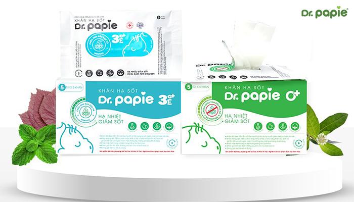 Review cách sử dụng khăn lau hạ sốt dr papie, khăn lau hạ sốt Dr Papie có tốt không? có mấy loại?