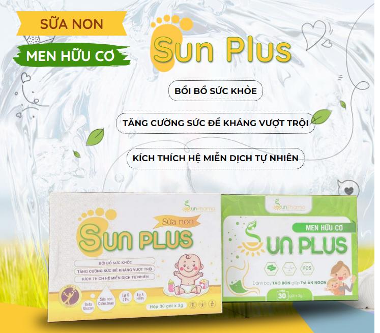 sữa non sunplus và men hữu cơ SunPLus có công dụng gì? giá bao nhiêu/