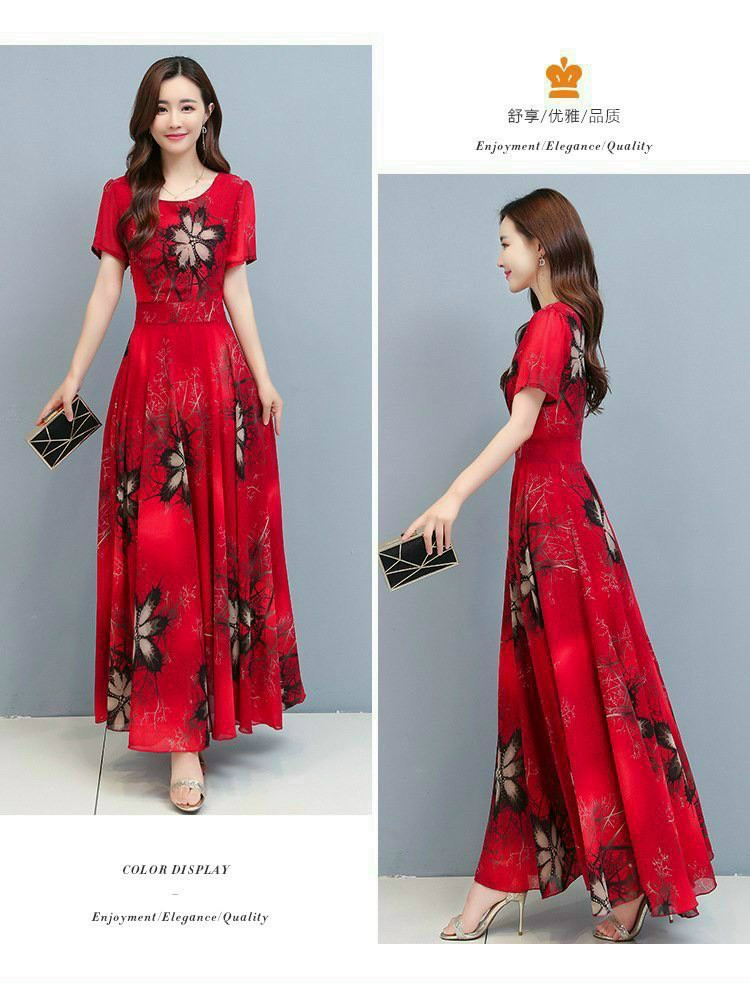 ĐẦM MAXI DÁNG DÀI HỌA TIẾT 3D CAO CẤP SANG CHẢNH-HN1145