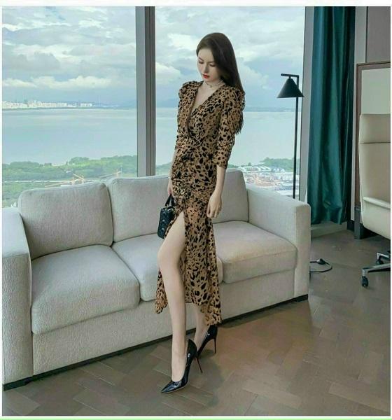 ĐẦM MAXI HỌA TIẾT DÁNG DÀI SANG TRỌNG CAO CẤP- DN021